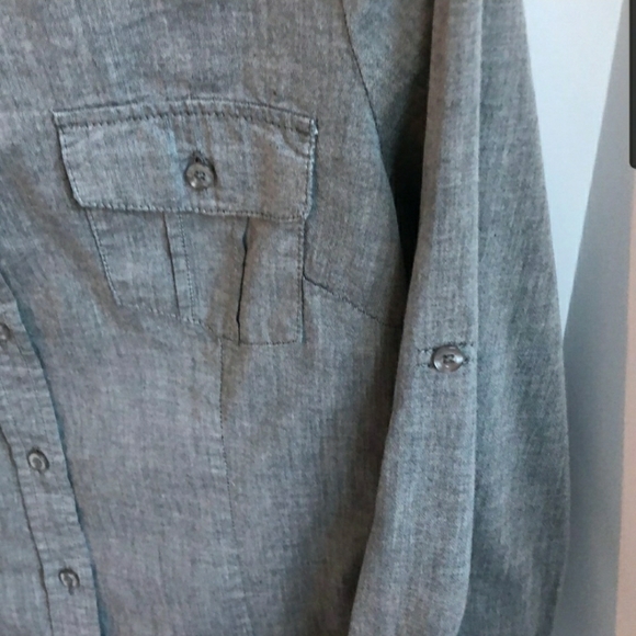 Truth Gray Cotton Button Down - Picture 4 of 7